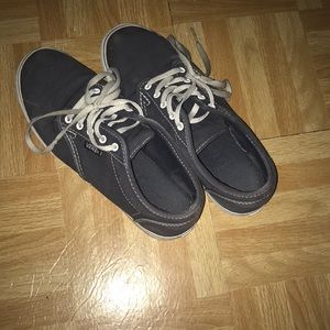 Blue and White Low Top VANS